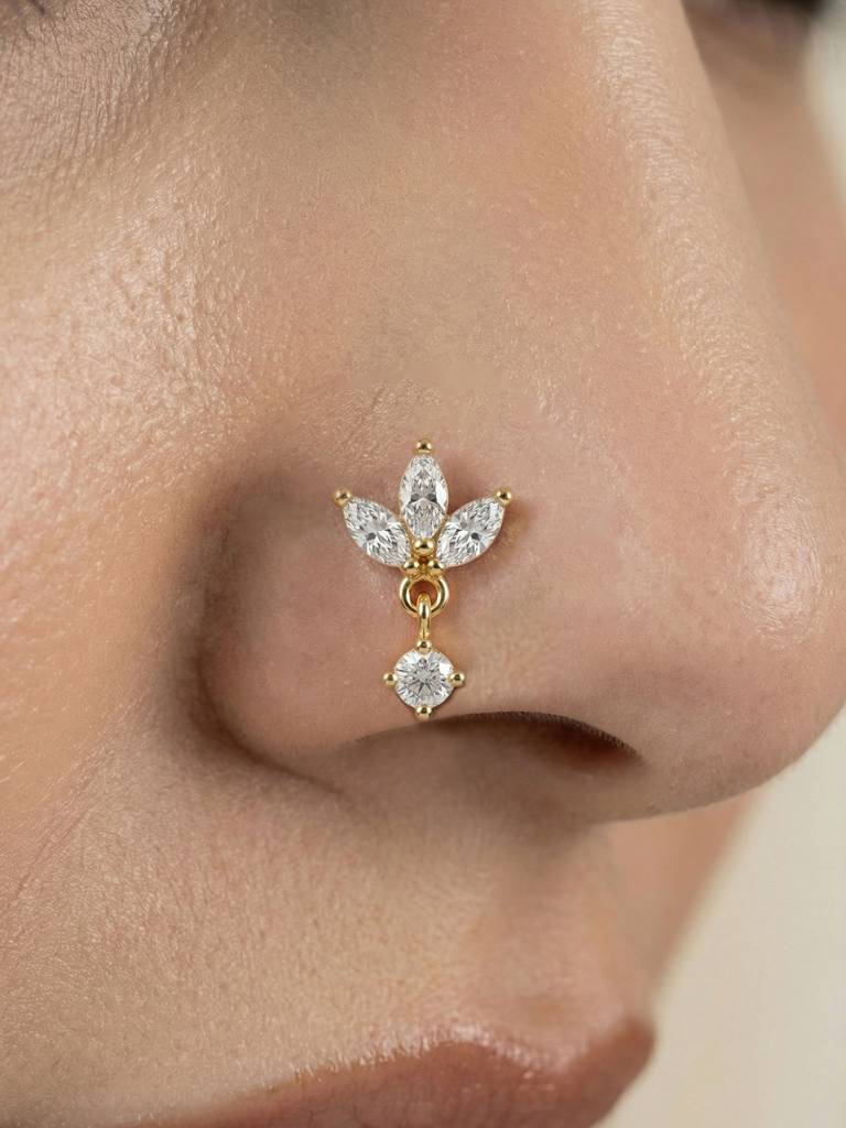 Marquise Bloom Nose Pin : EONP4030