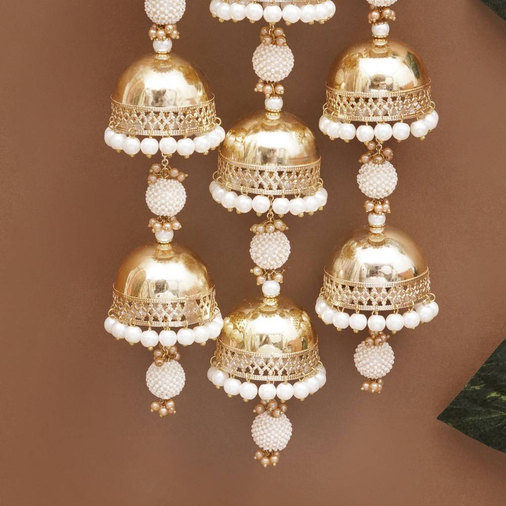 Royal Pearl Dome Bangle Style Kaleere - Set Of 2 Pieces : ACKL075