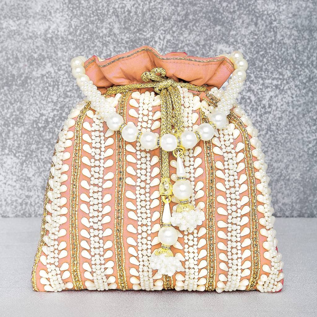 Potli Bags - For Women Girls Evening Bag Clutch Ethnic Bride Purse With Drawstring : P82PCH