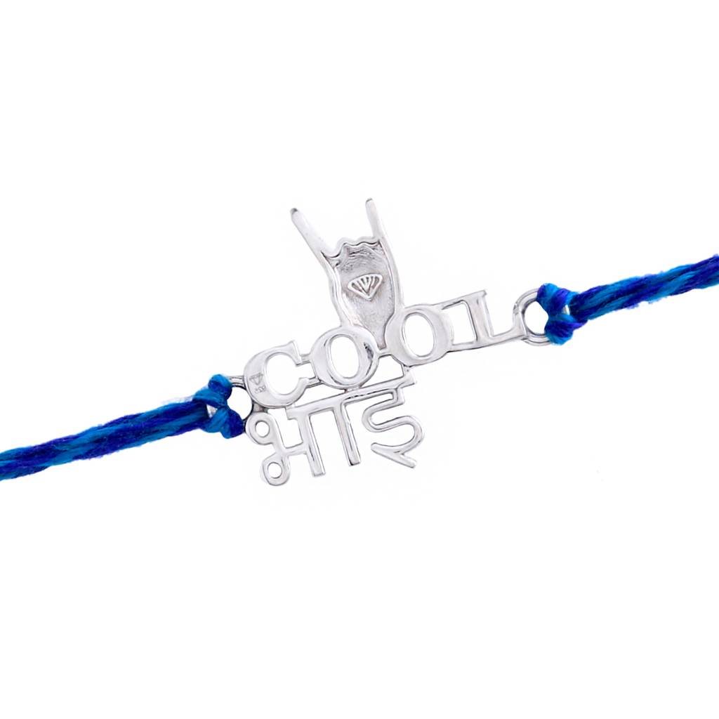 925 Sterling Silver Precious Cool Bhai Thread Rakhi With Cz Accent : 8905124508970