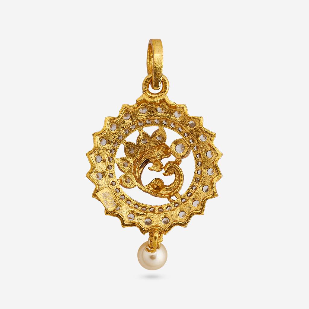 White Gold - Plated Festive Temple Pendant - 452663 : 452663