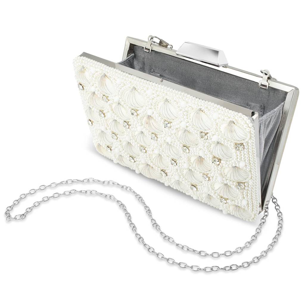 Clutch Purses For Women Wedding Handmade Evening Sling Handbags Party Bridal Clutch (C35W) : C35W