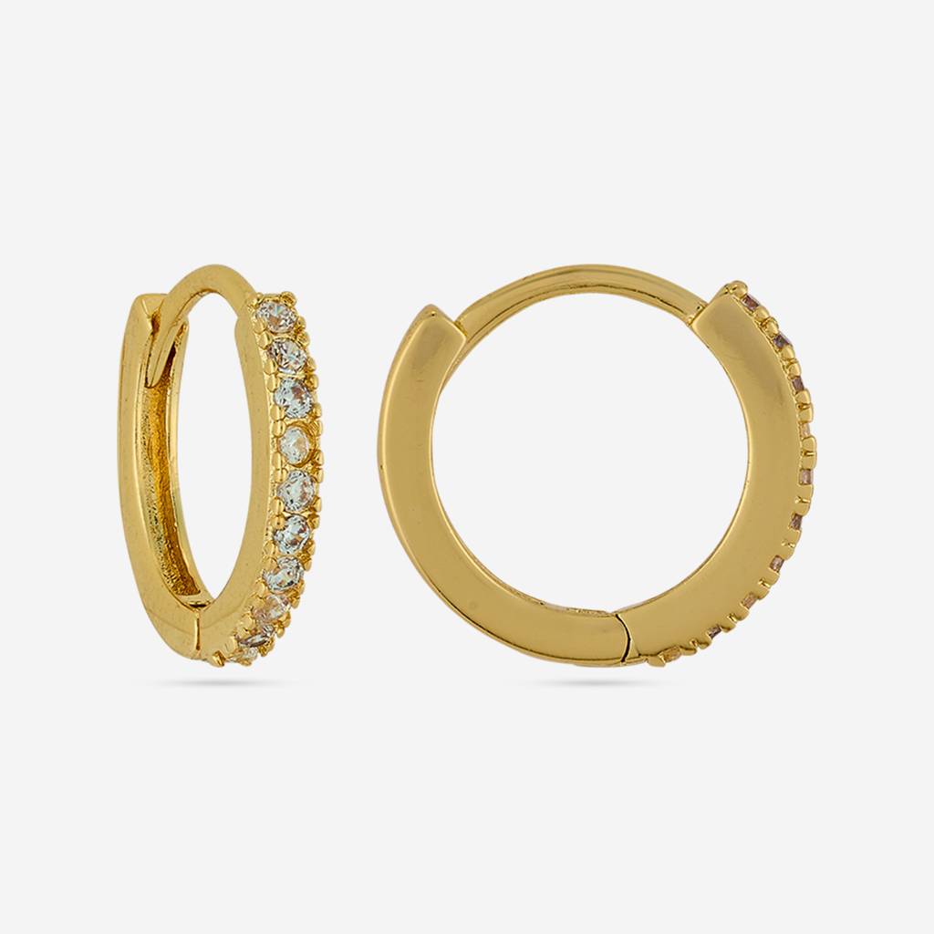 White Gold - Plated Casual Wear Trendy Zircon Earring - 460146 : 460146