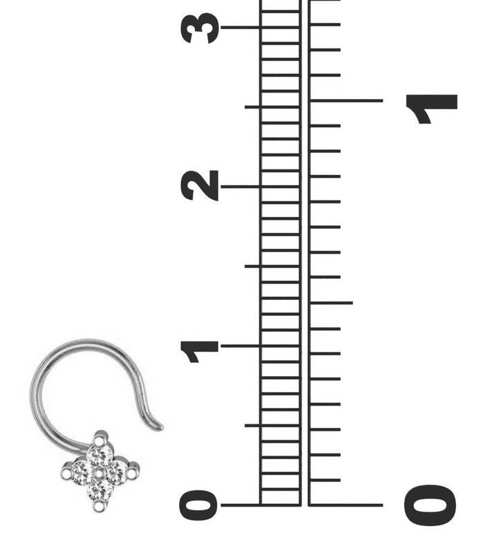 Avsar 9K Bis Hallmarked | Nosepin For Women/Girls |  Avno004 : AVNO004WC