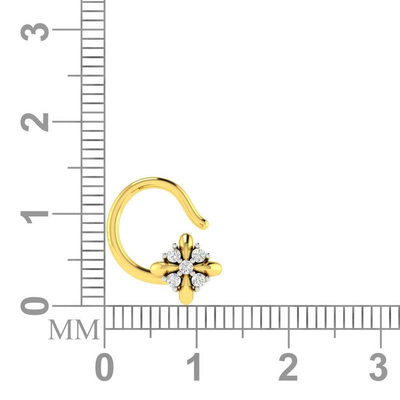 Avsar 9K Bis Hallmarked | Nosepin For Women/Girls |  Avno030 : AVNO030YC