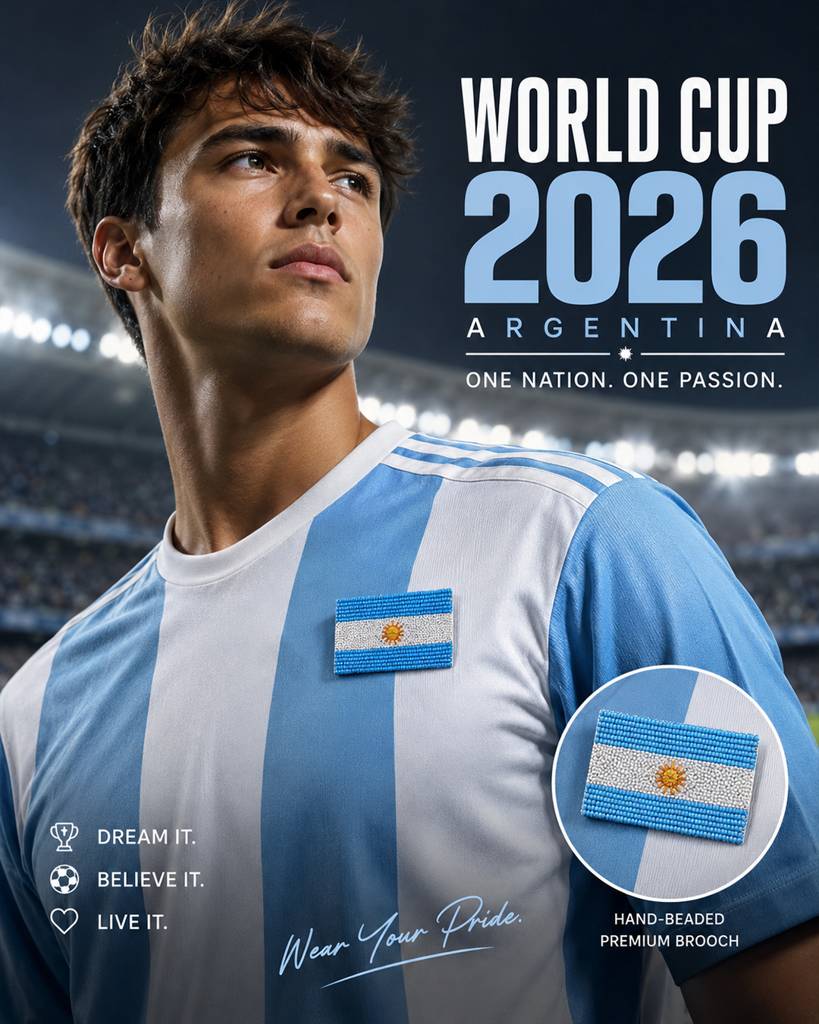 Argentina Flag Brooch : BR26012