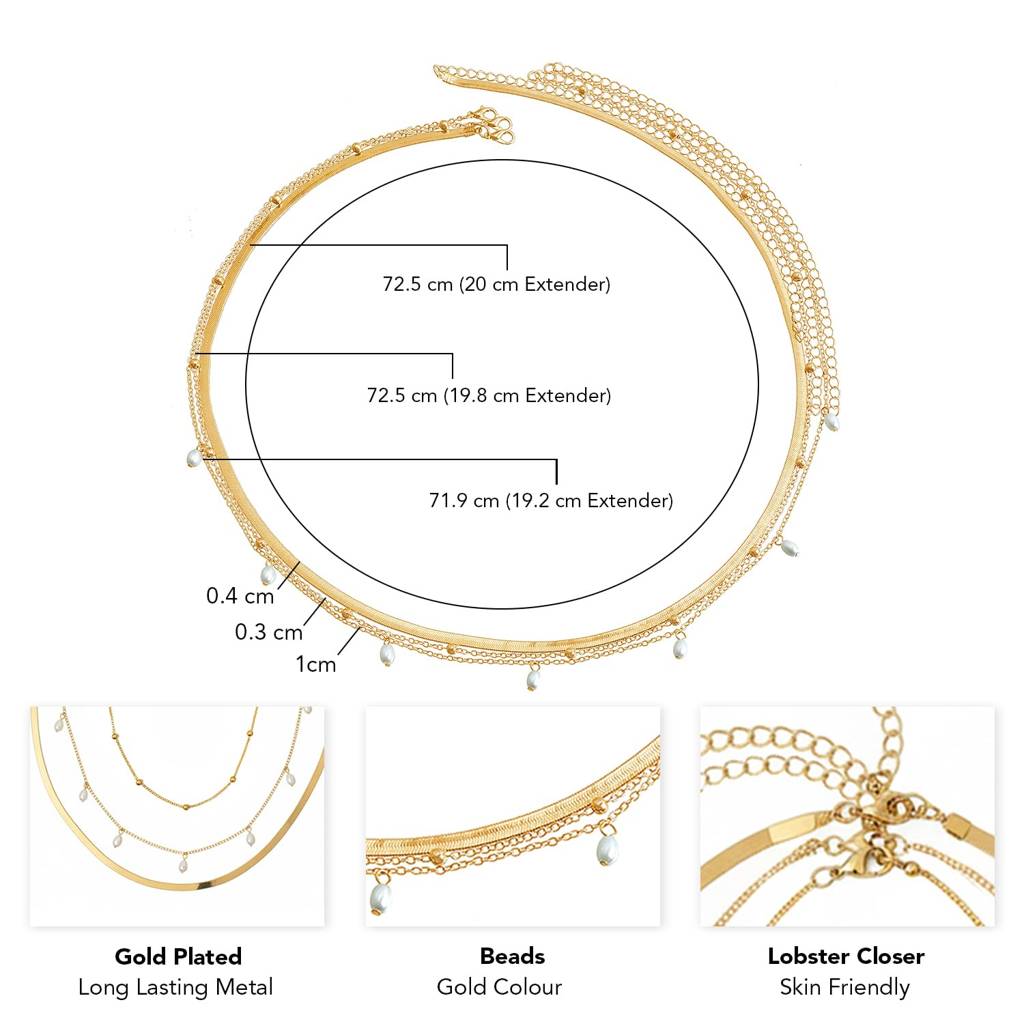 Gold Plated Pearl Studded Contemporary Belly Chain Kamarbandh Jewellery For Women & Girls : PX9BCH062G