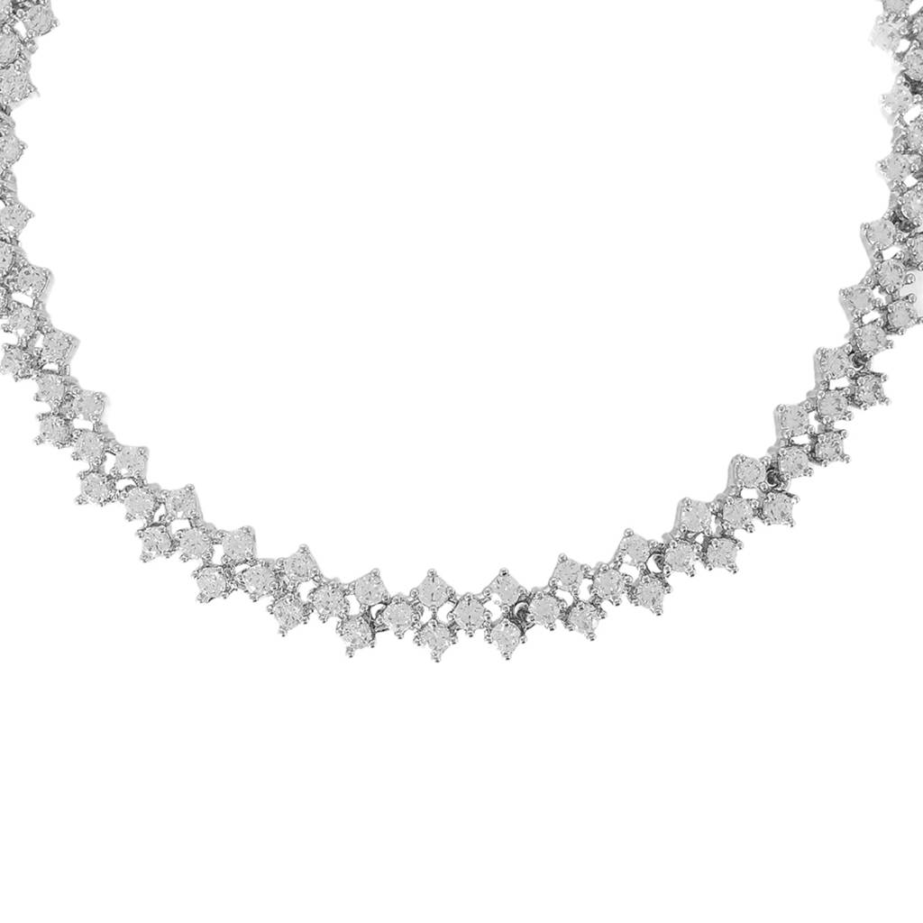 Sparkling Elegance Diamond Cut Cz Chain Bracelet : 8905124529425