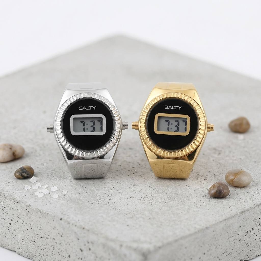 The Trouble And The Sass Watch Rings For Couple : WTRC-004-S-G