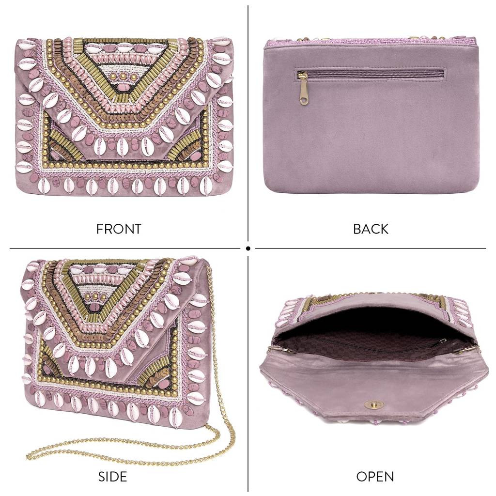 Clutch Purses For Women Handmade Evening Sling Handbag Stylish Bridal Fashion Clutch Bag For Girls (C156G) : C156P