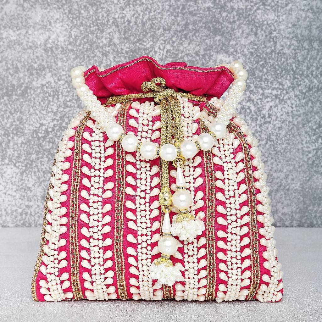 Potli Bags - For Women Girls Evening Bag Clutch Ethnic Bride Purse With Drawstring : P82RP