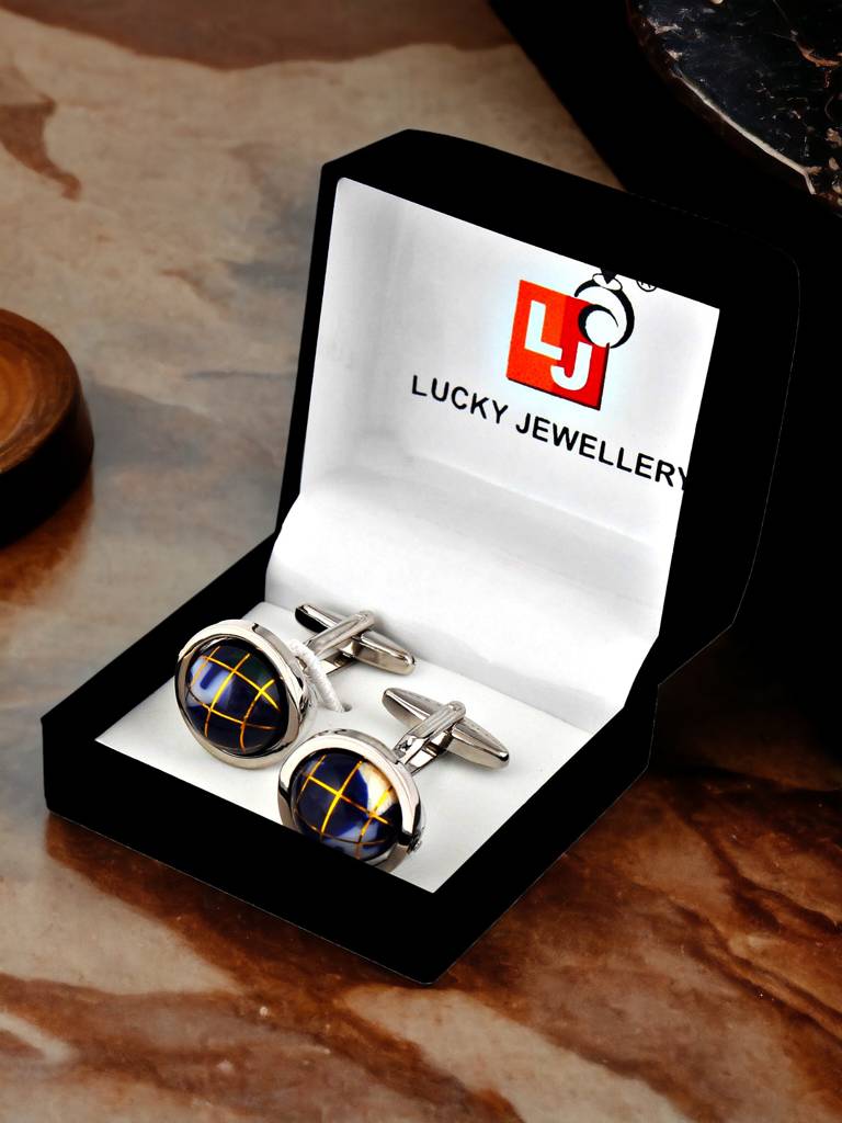 Men Jewellery Sleeve Button Cuff Shirt Button "Blazer Cufflinks Pair Set For Men" : 1190-CHC4-1106-S
