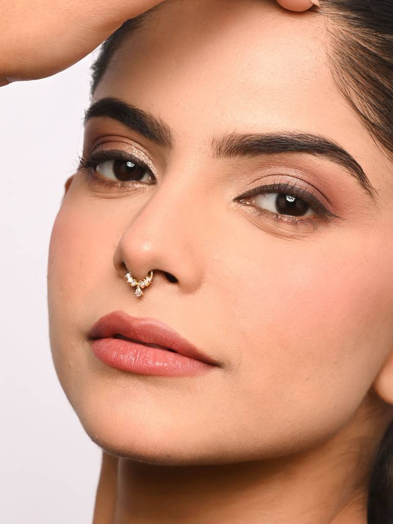 Teardrop Charm Septum Nose Ring : ETNP4105
