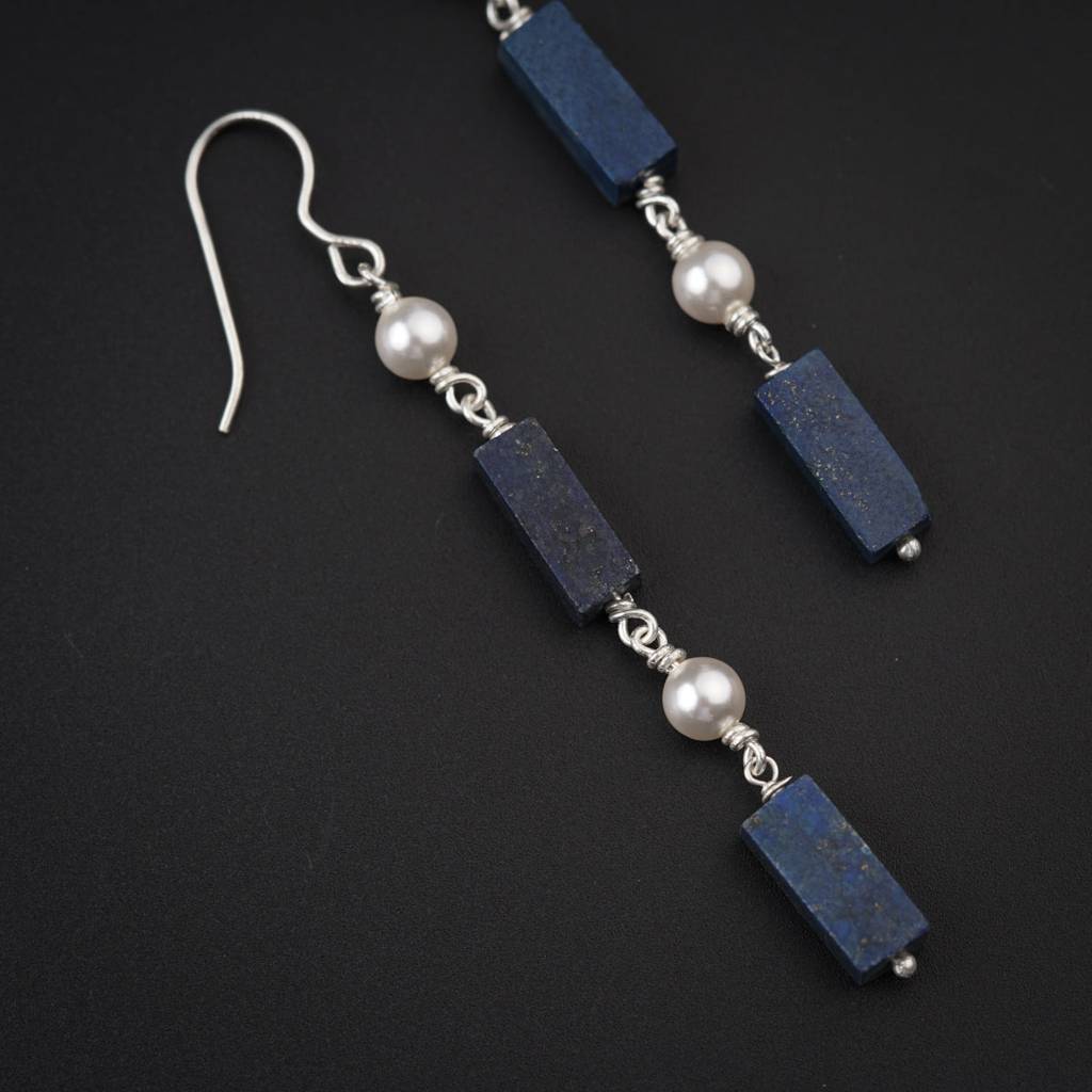 Lapis Lazuli Silver Earring : 17669783