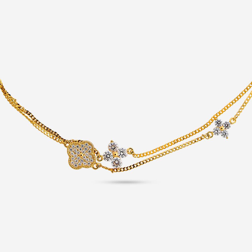 White Gold - Plated Office Wear Silver Payal - 458395 : 458395
