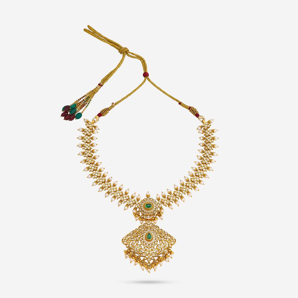 Green Gold - Plated Bridesmaid Temple Necklace - 452283 : 452283