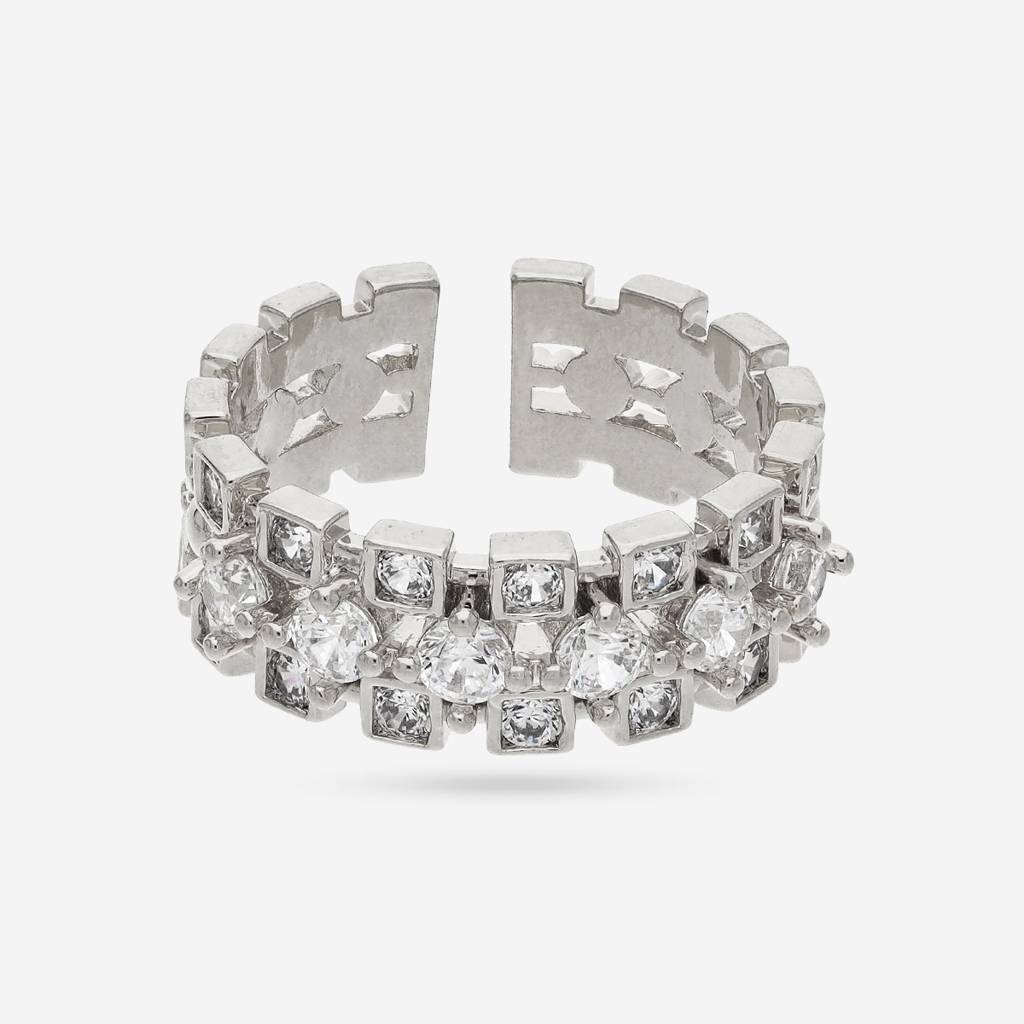 Plated Casual Wear Trendy Zircon Finger Ring - 464132 : 464133
