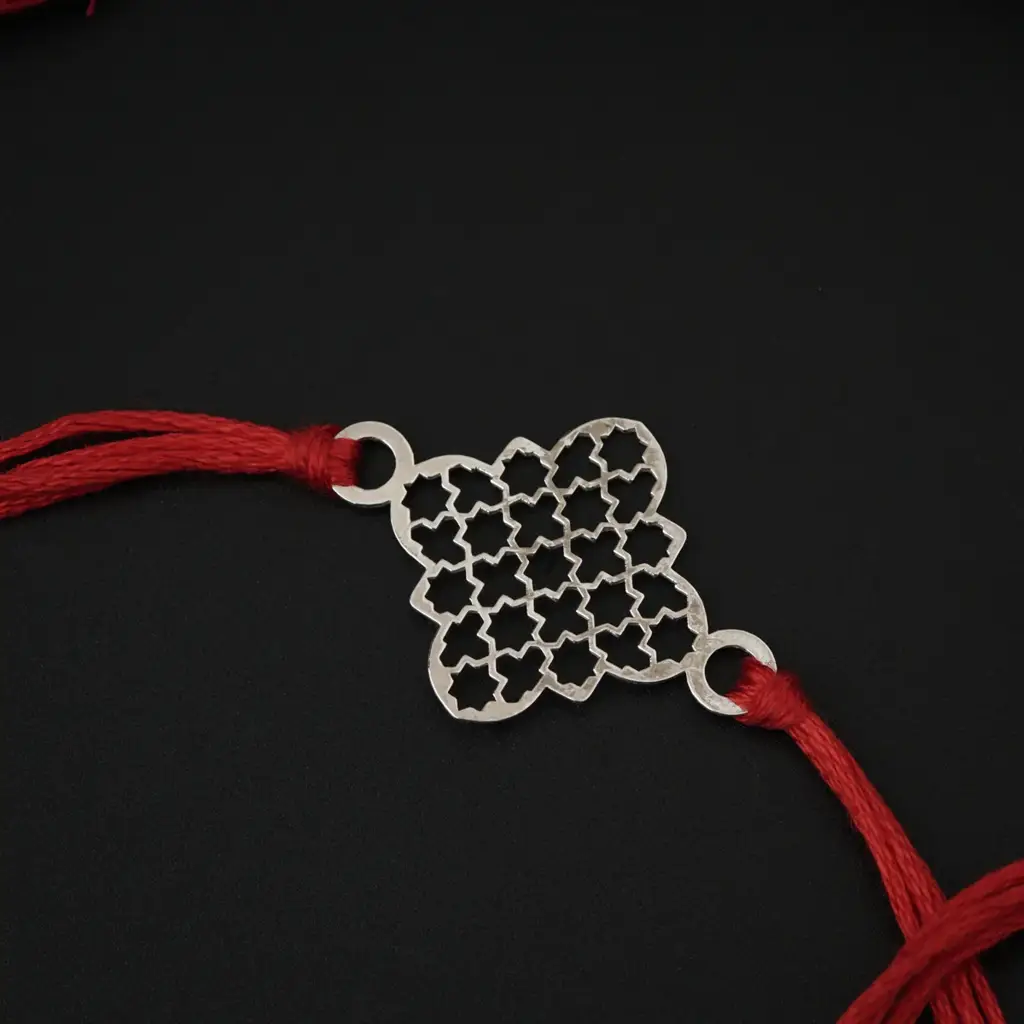 Silver Laser Cut Rakhi : 30835863