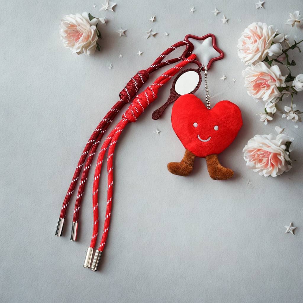 Love Bag Heart Purse Charm : C-BG-0038-RD