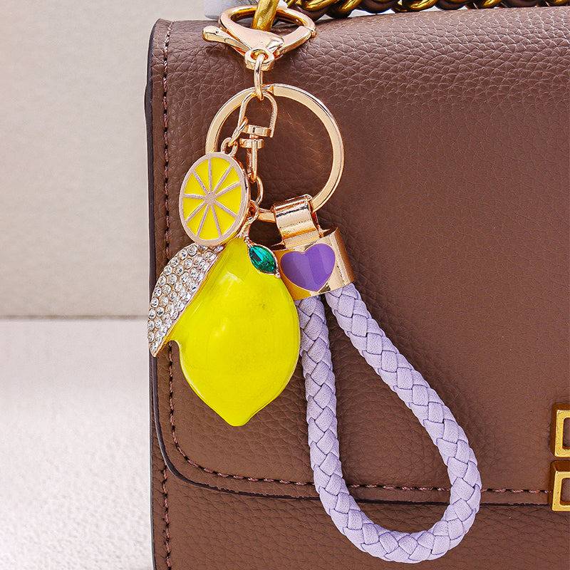 Zestie Lemon Bag Charm : C-BG-0043-G-PL