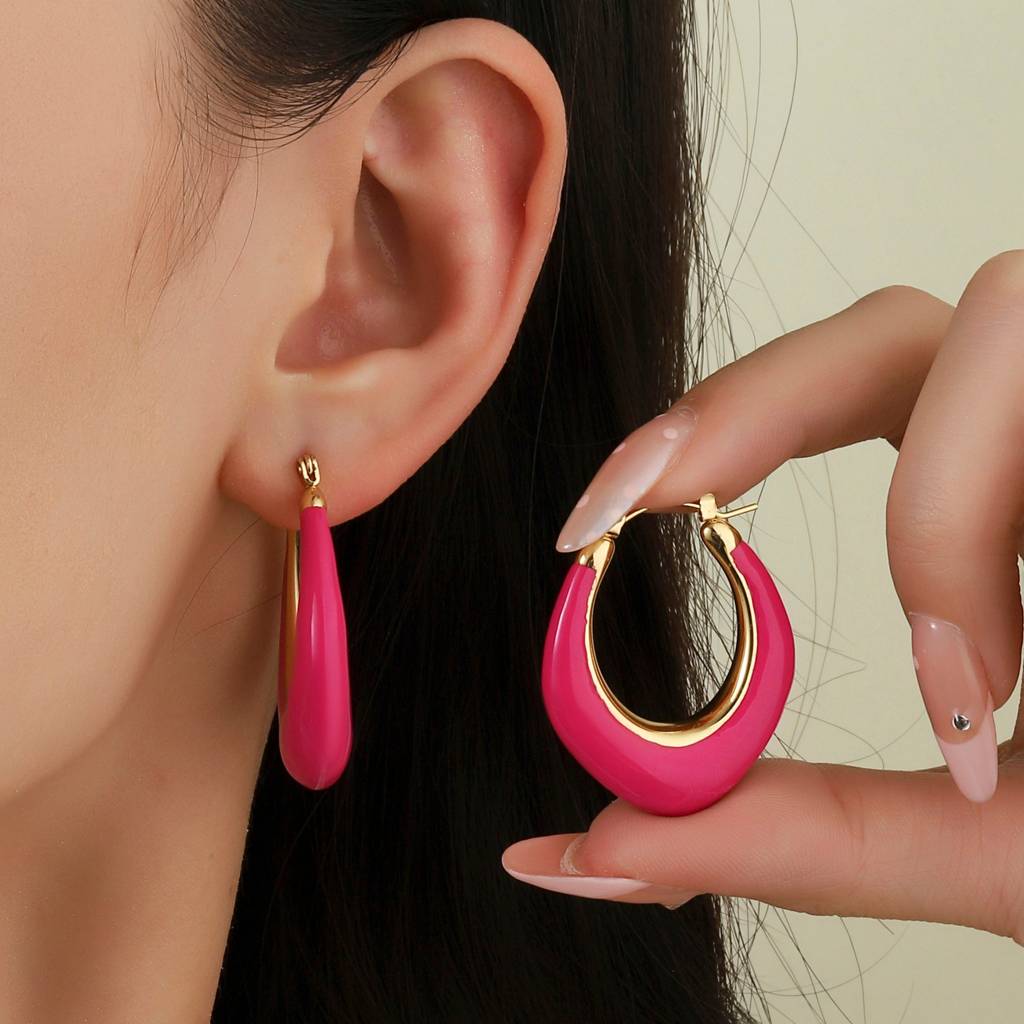 Ardent Pink Gold Earring : ES13374-G-PNK