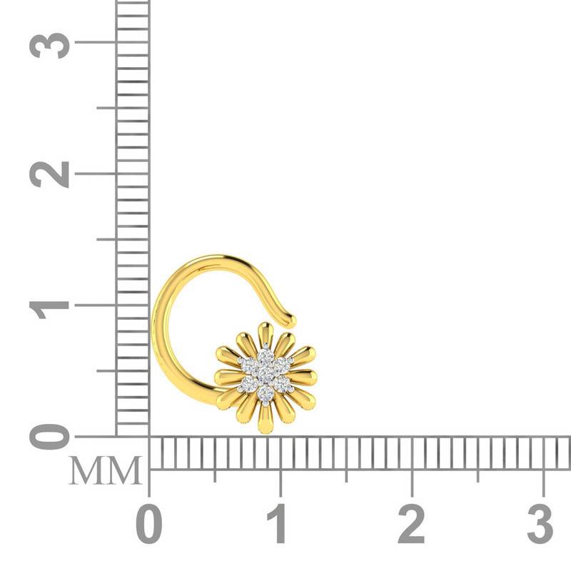 Avsar 9K Bis Hallmarked | Nosepin For Women/Girls |  Avno031 : AVNO031YC