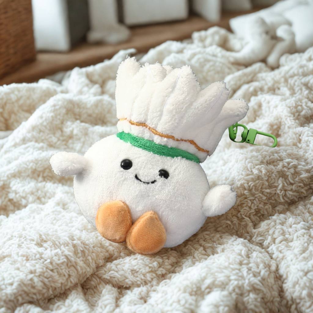 Cute Plush Shuttlecock Bag Charm : C-BG-0031-WH