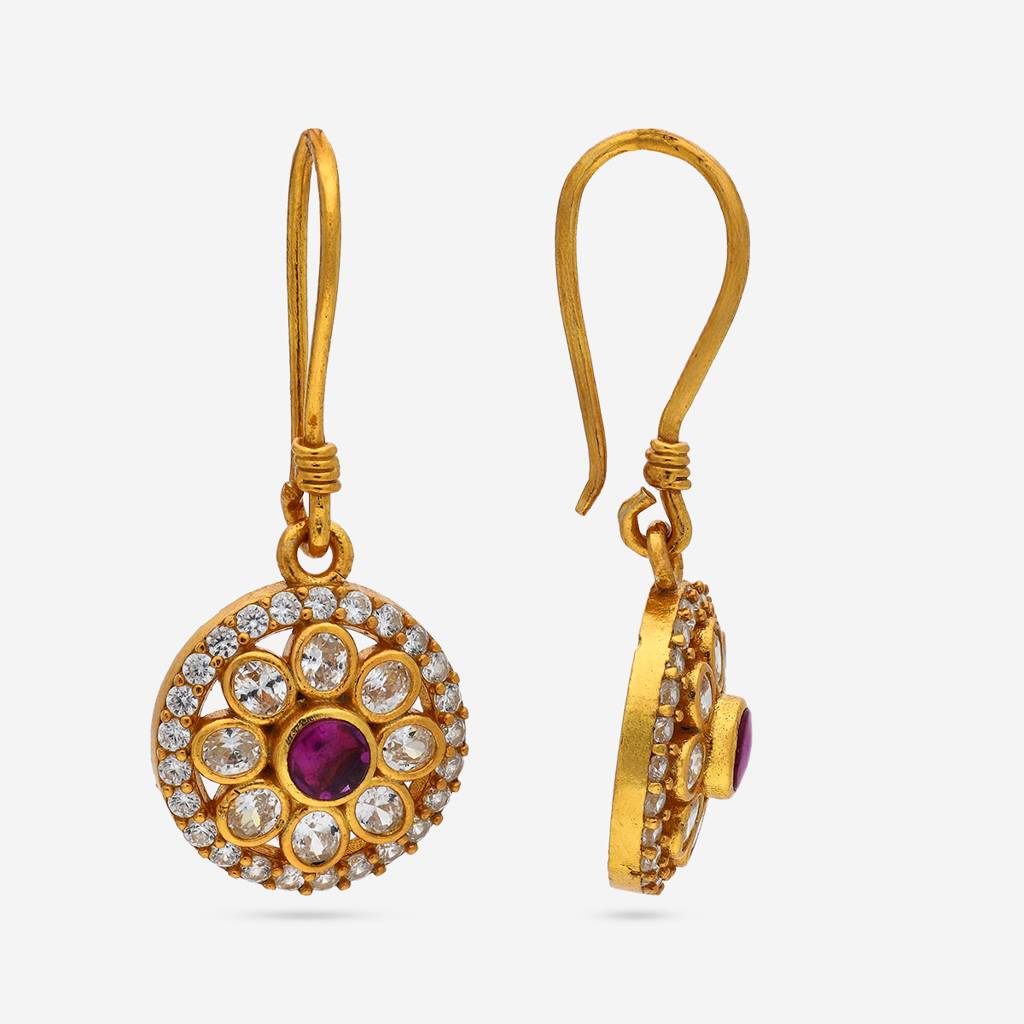 Ruby Gold - Plated Festive Temple Earring - 454290 : 454290
