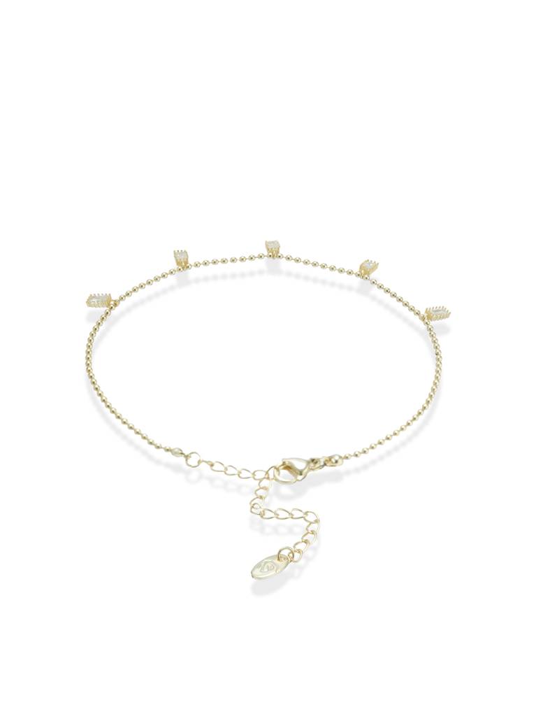 Alina – Gold Anklet With Baguette Drops : Z-ANK-G-05