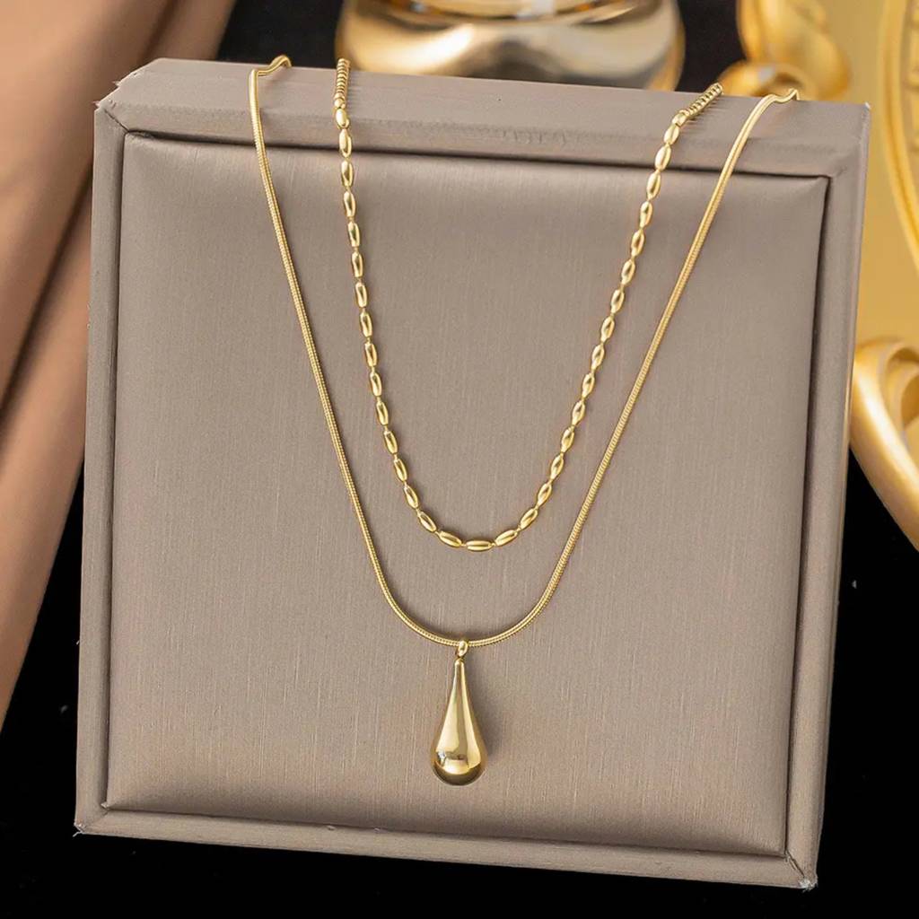 Falling For You Layered Necklace : NS14465-G