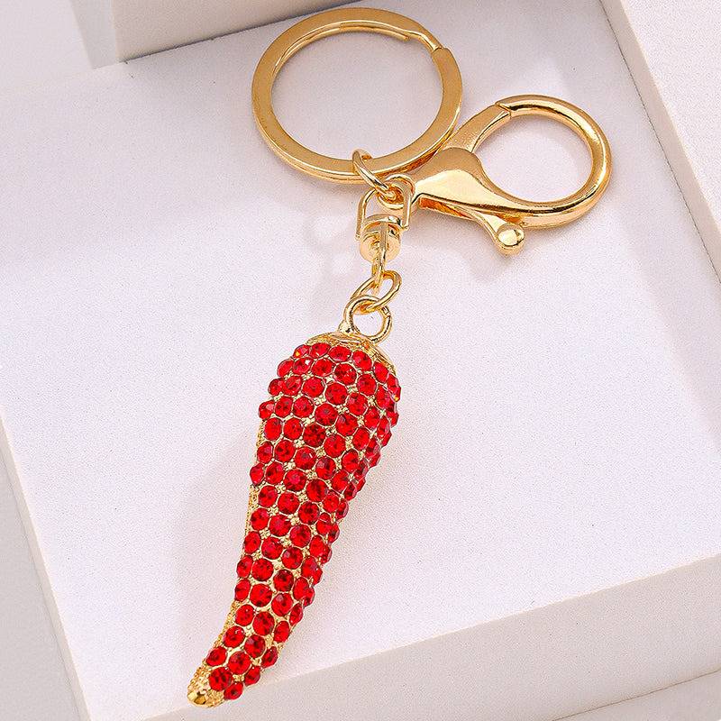 Studded Chilly Bag And Purse Charm : C-BG-0050-G-RD
