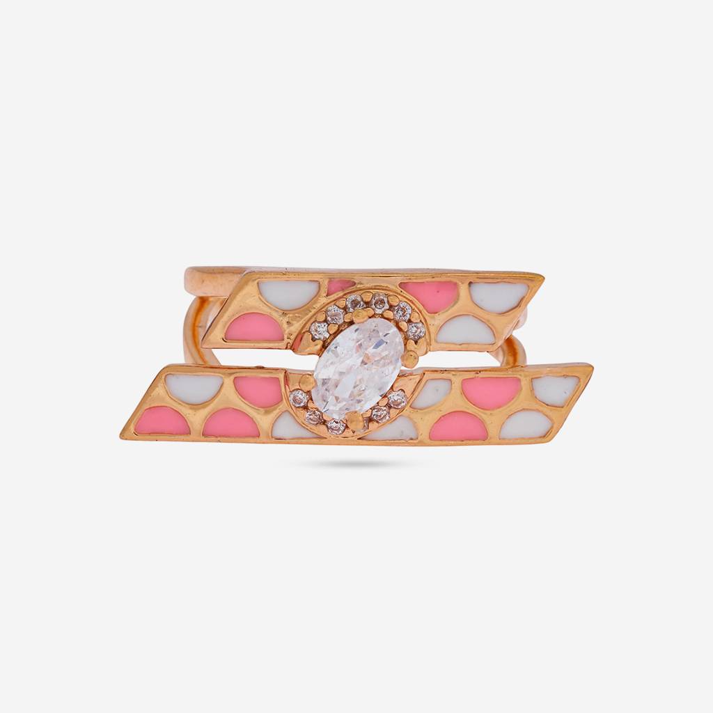 Plated Party Wear Zircon Finger Ring - 448618 : 448619