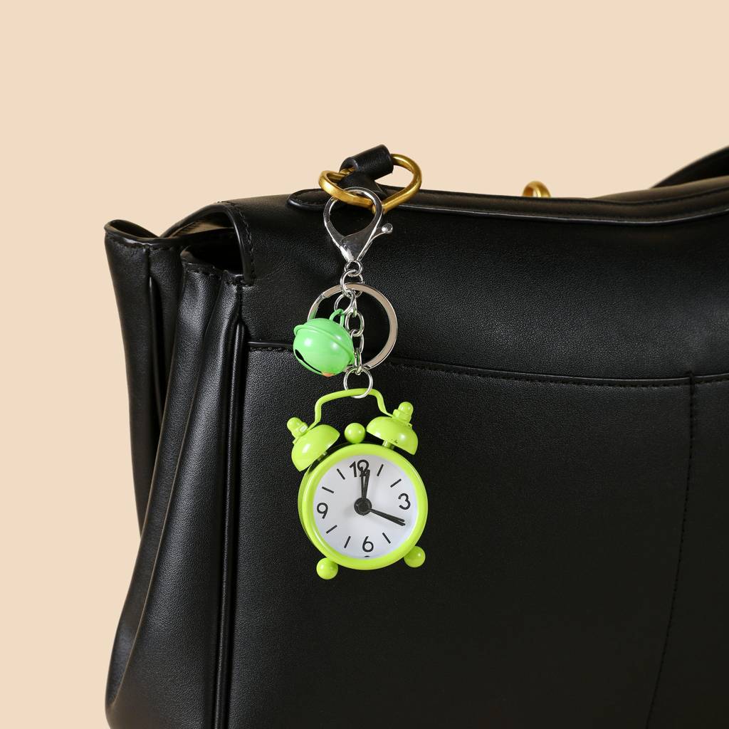 Mini Alarm Clock Bag Charm : C-BG-0097-GR