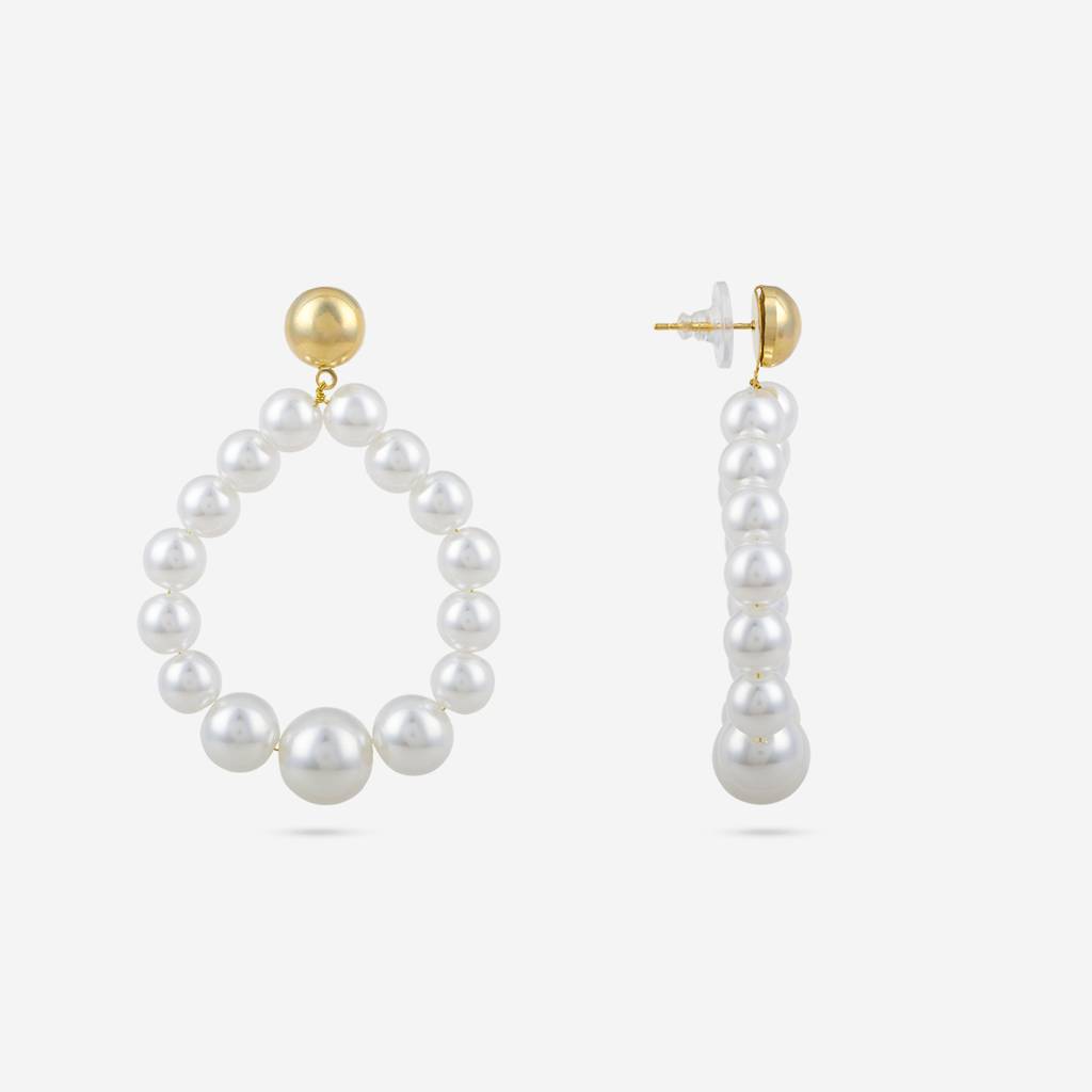 Pearl Gold - Plated Casual Wear Trendy Earring - 446181 : 446181