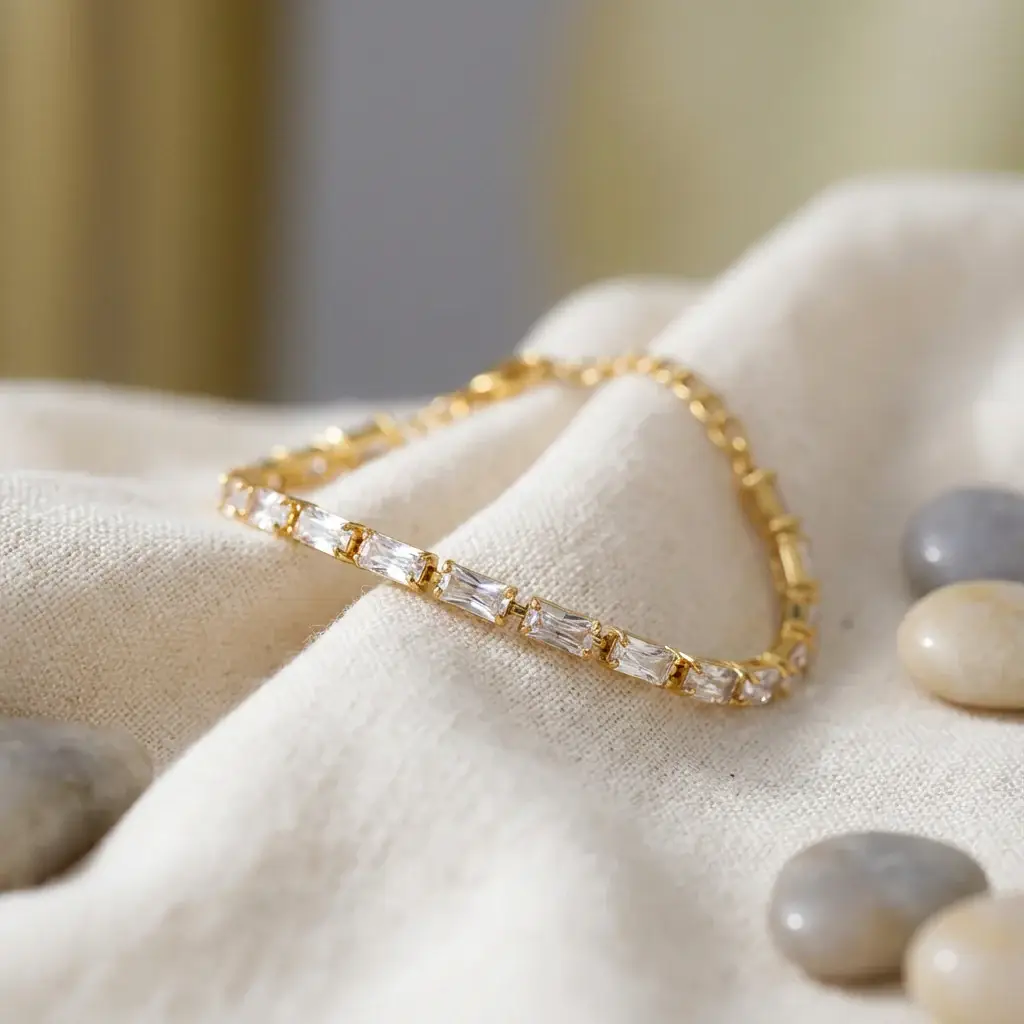 Crystal Baguette Line Bracelet : PST093