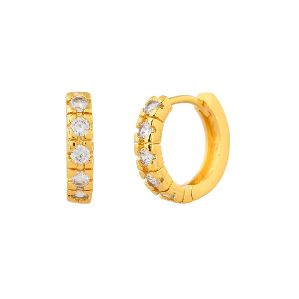 Sparkling Essentials Nayan Hoop Stud Earrings : 8905124547528