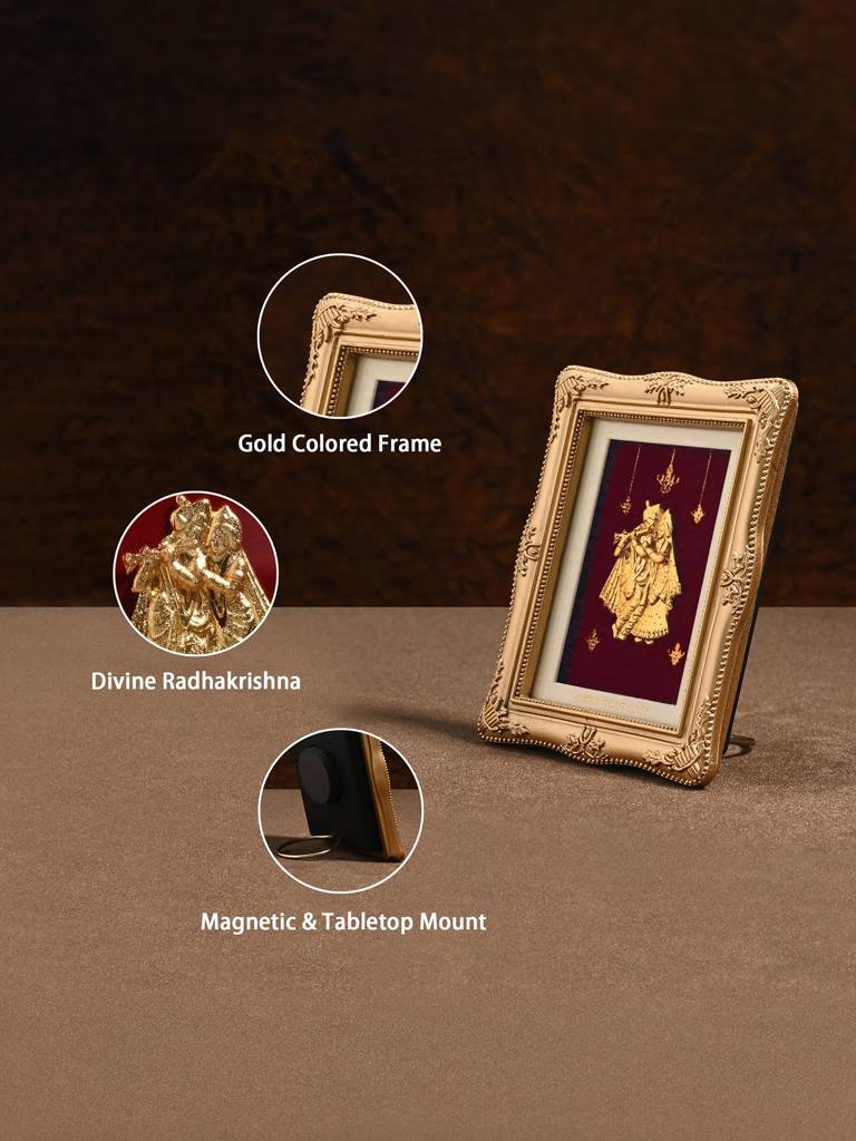 Radha Krishna 24K Gold Foil Frame : AUGFT210