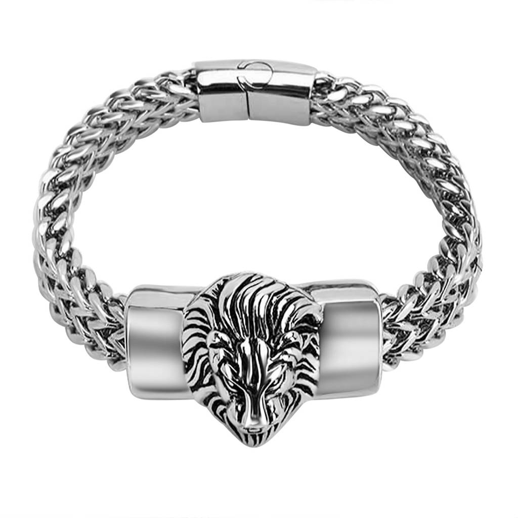 Peora Silver Plated Stainless Steel Metal Bracelet Openable Design Stylish Jewellery Gift For Men & Boys : PX5SB64