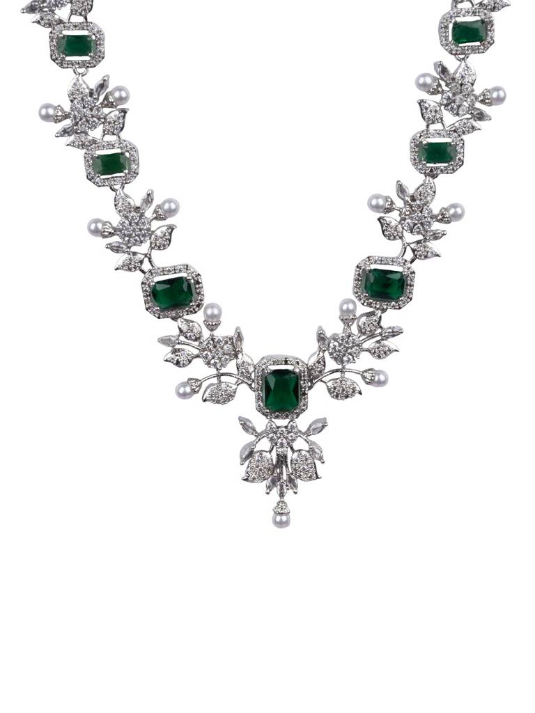 Statement Necklace Set : AD151GREEN