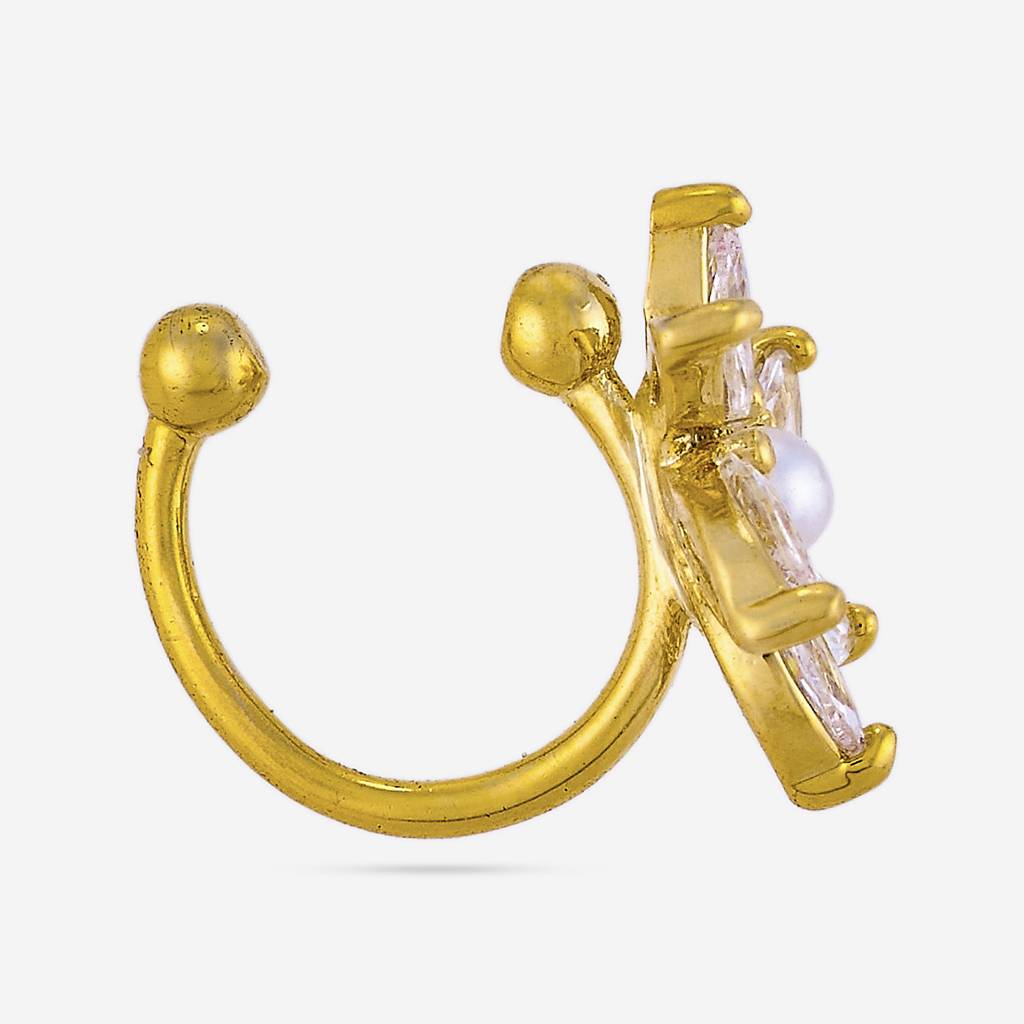Pearl Gold - Plated Casual Wear Trendy Zircon Earring - 460553 : 460553