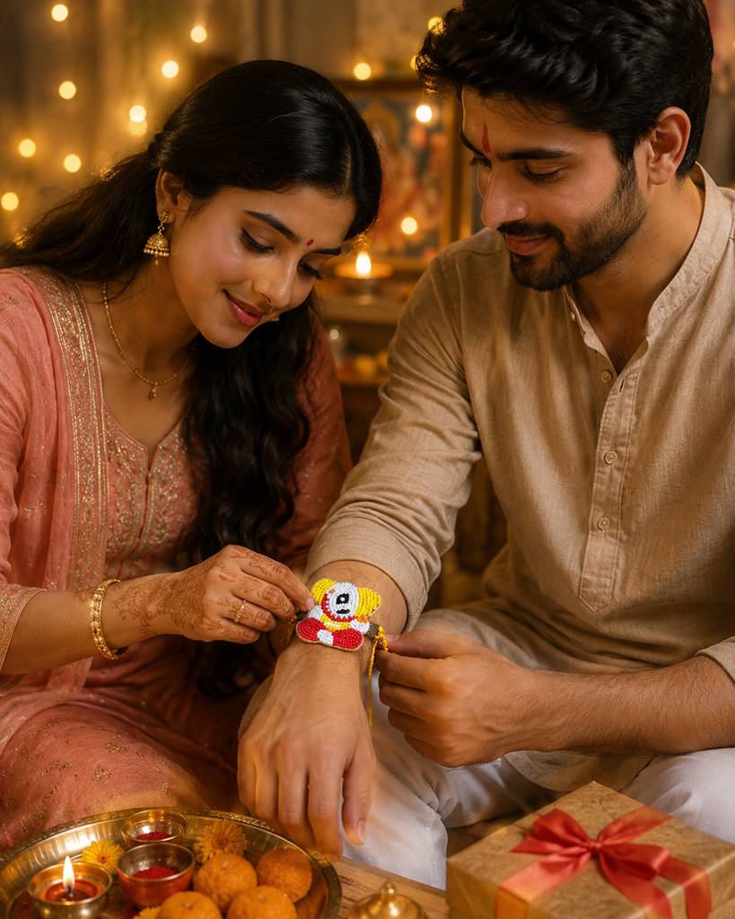 Yellow Ganesh Rakhi : RH14