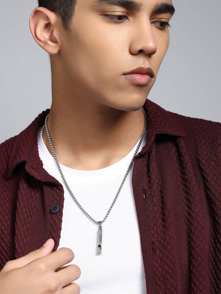 Men'S The Whistle Pendant Necklace - Metallic Silver : FAPD1154