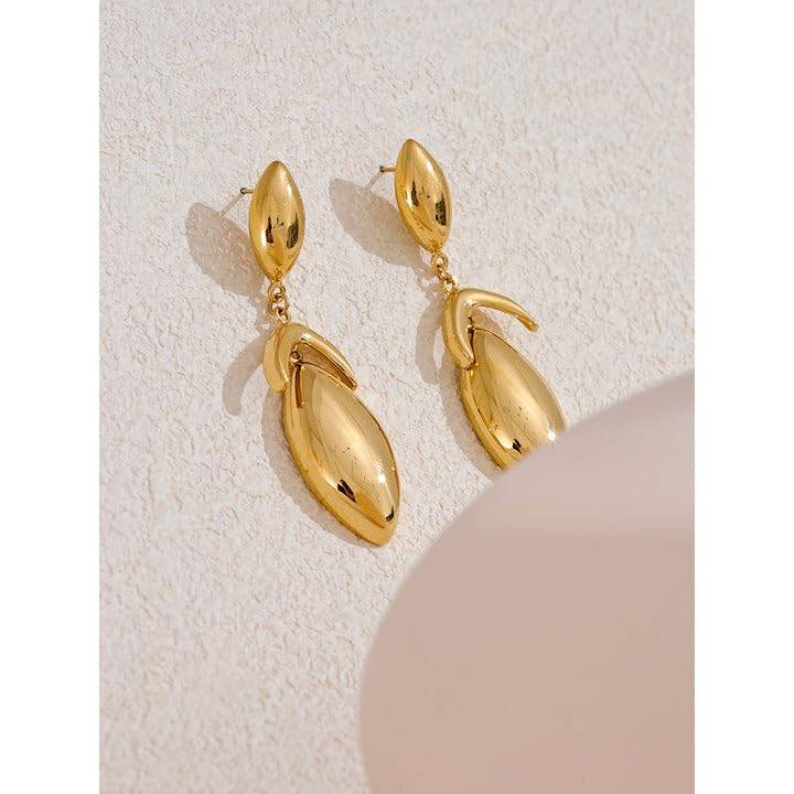 Mira Sculptures - Gold | 18K Gold Plated | Waterproof, Hypoallergenic & Anti-Tarnish : DSVDJY05250406