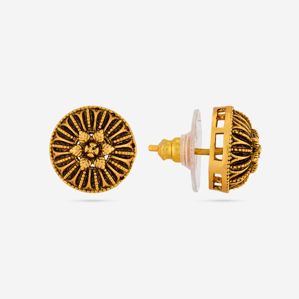 Gold - Plated Festive Antique Earring - 467391 : 467391