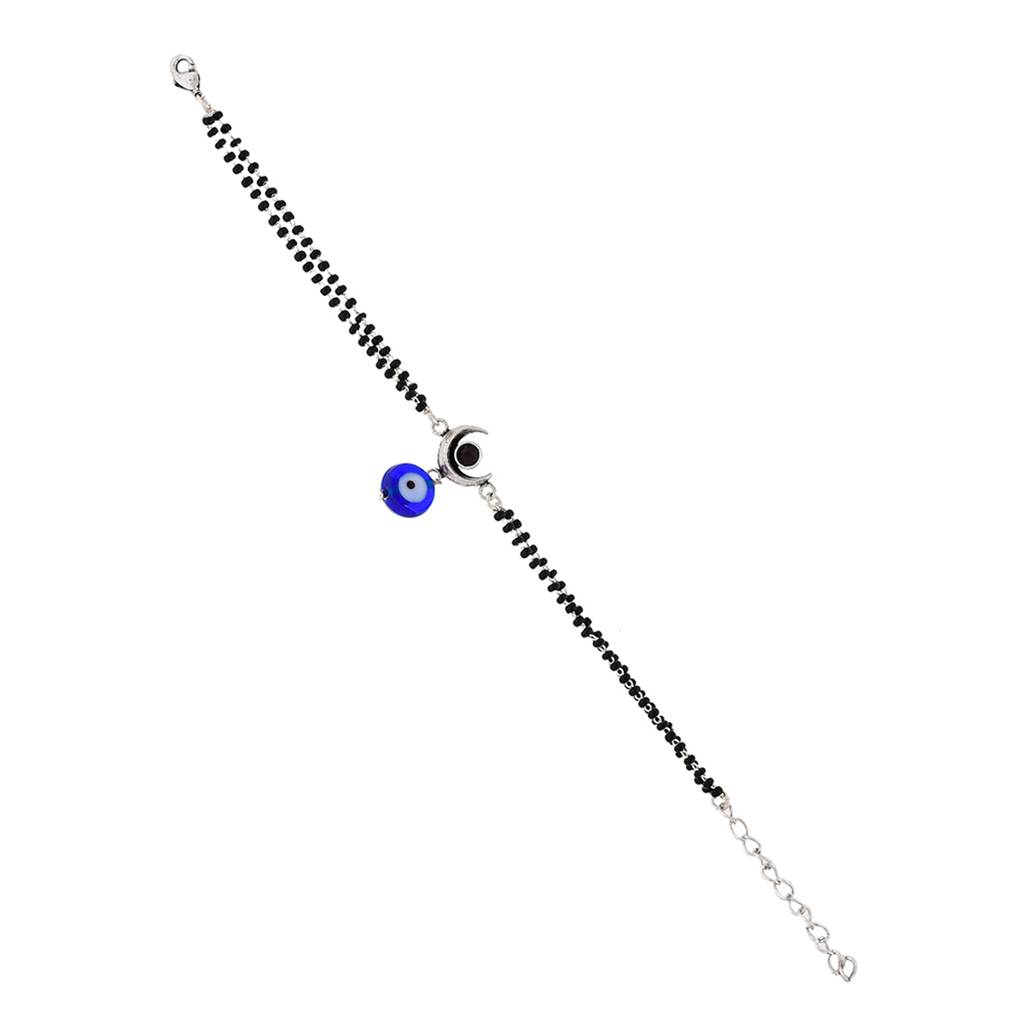 Evil Eye Double Chain Hanging Bracelet : 8905124479614