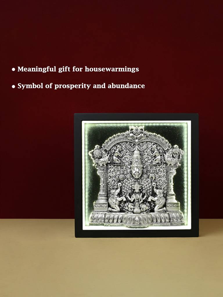 Pure 999 Silver Lakshmi Venkateshwar Led Frame : DYGFT374