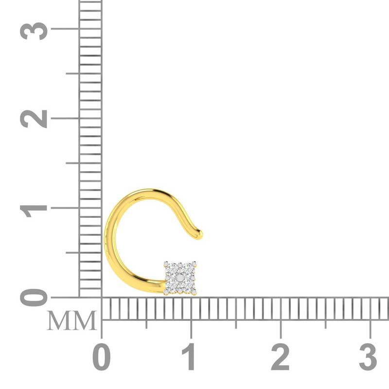 Avsar 9K Bis Hallmarked | Nosepin For Women/Girls |  Avno026 : AVNO026YC