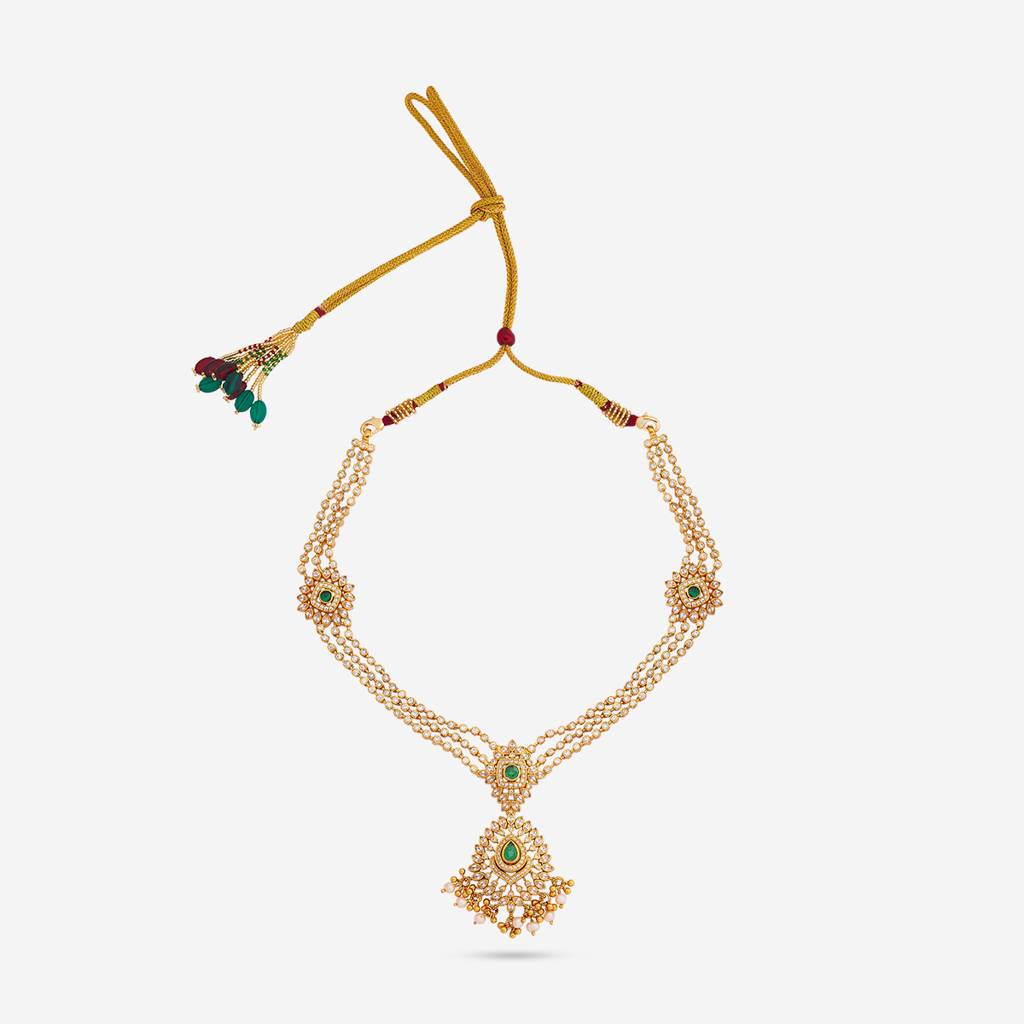 Green Gold - Plated Bridesmaid Temple Necklace - 444721 : 444721