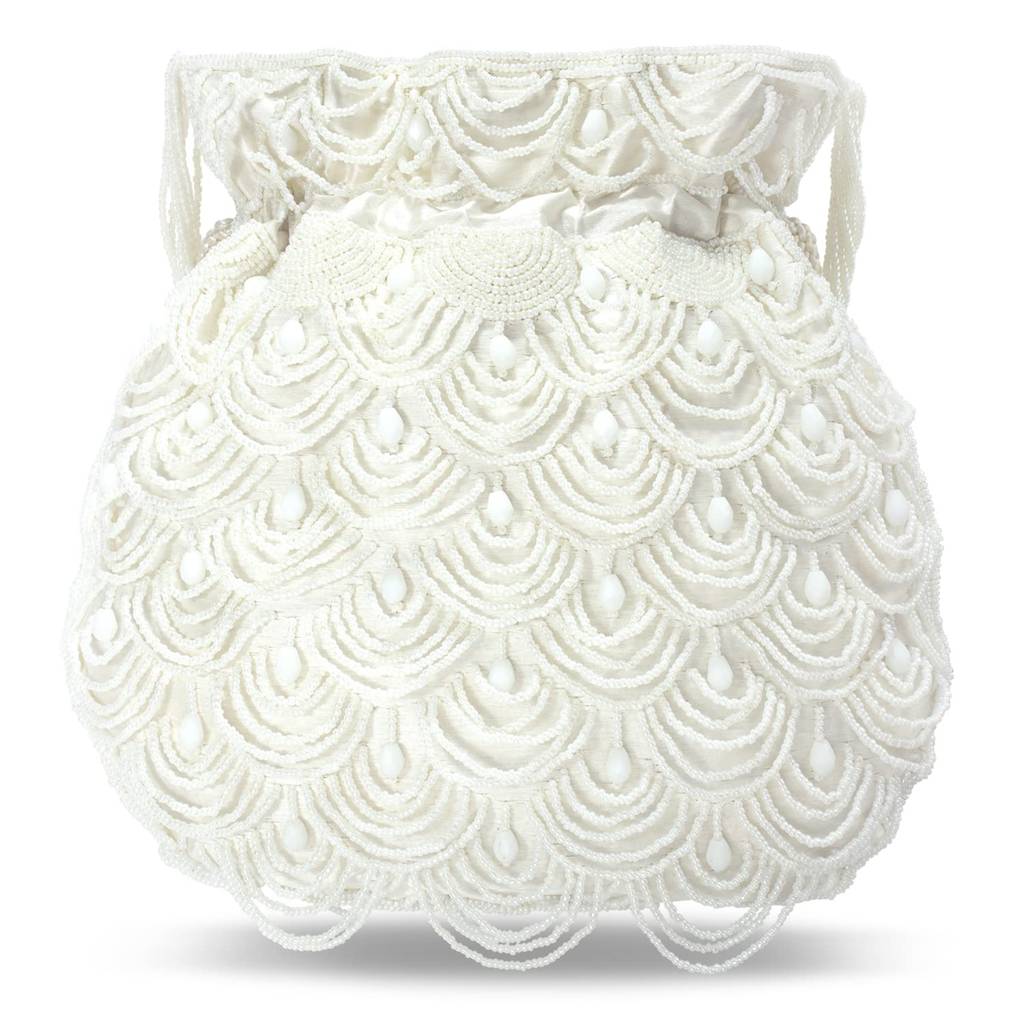 Potli Bags For Women Evening Bag Clutch Ethnic Bride Purse With Drawstring (P37Bl) : P37W