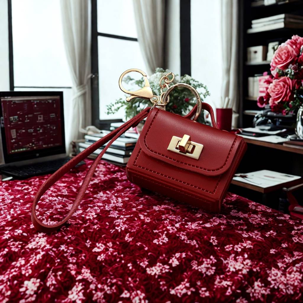 The Office Mini Leather Bag Charm : C-BG-0018-RD